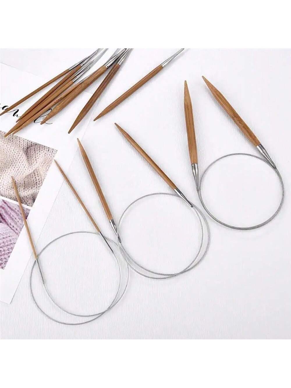 Sewing Necessities - إبر حياكة دائرية طبيعية من الخيزران