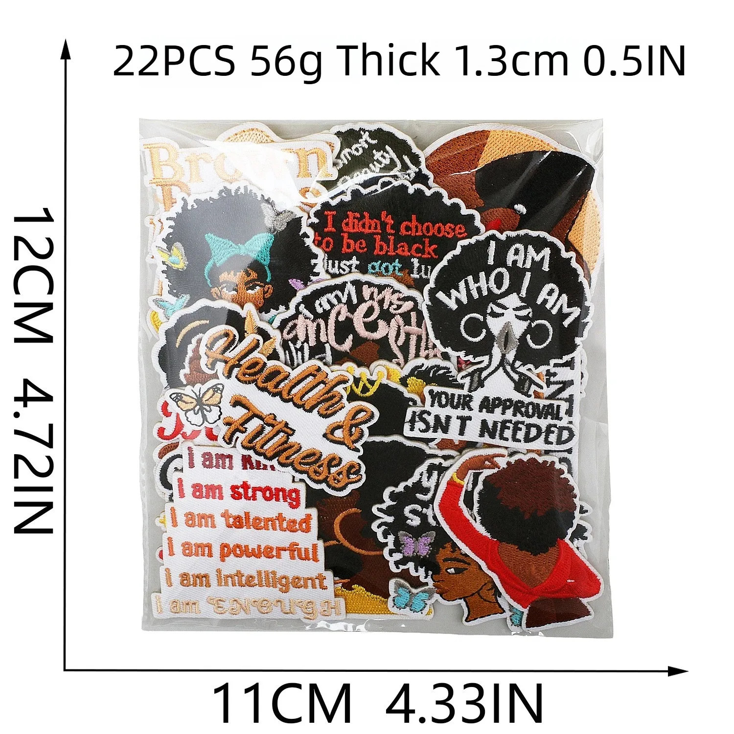 Sewing Label - 1/5 قطع ملصق تطريز كرتوني أسود