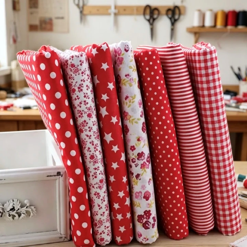 قماش قطني ملون بـ7 ألوان للخيا - مراجعة Textile And Sewing Supply وسعره
