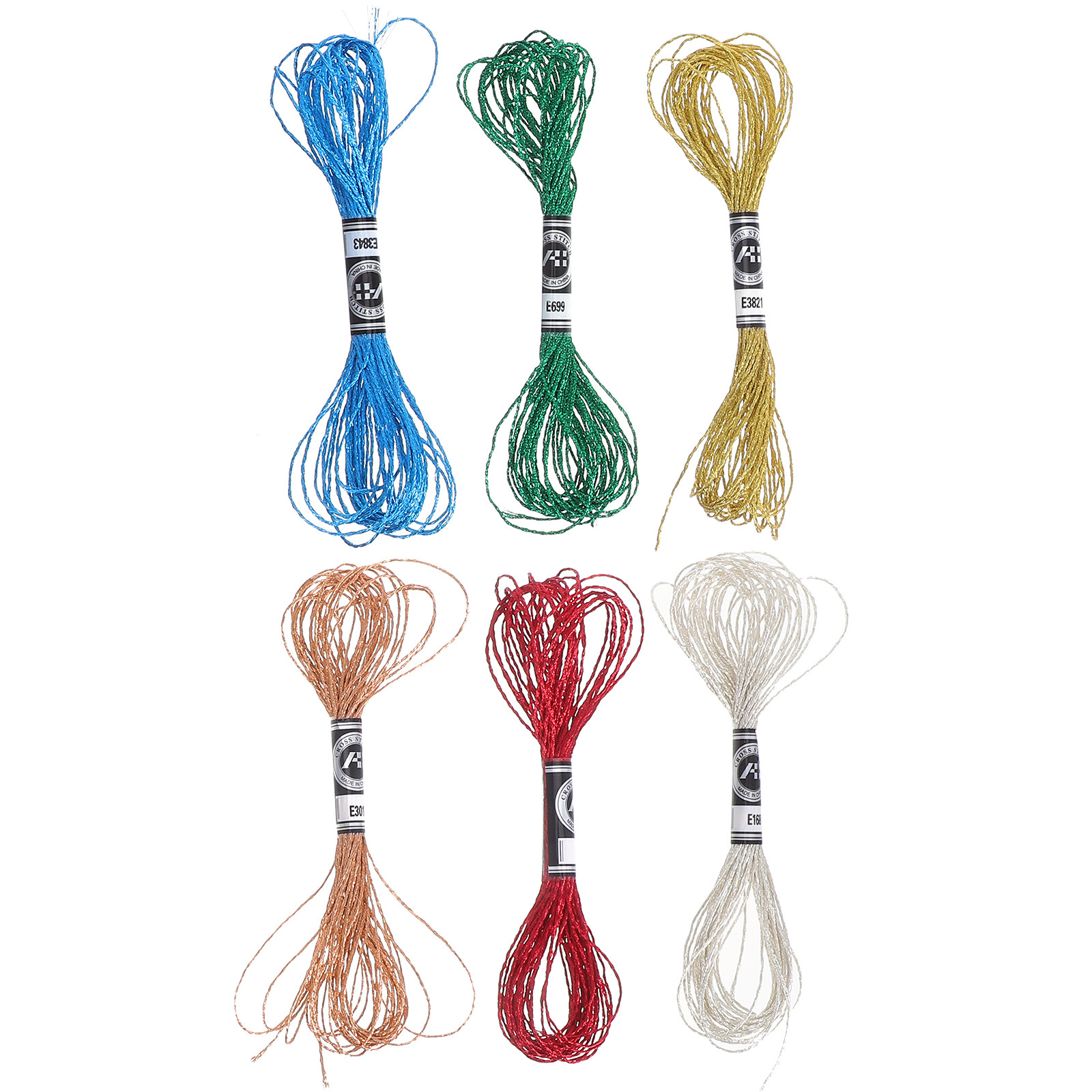 6 قطع من خيوط التطريز المعدنية - مراجعة Embroidery Floss Thread وسعره
