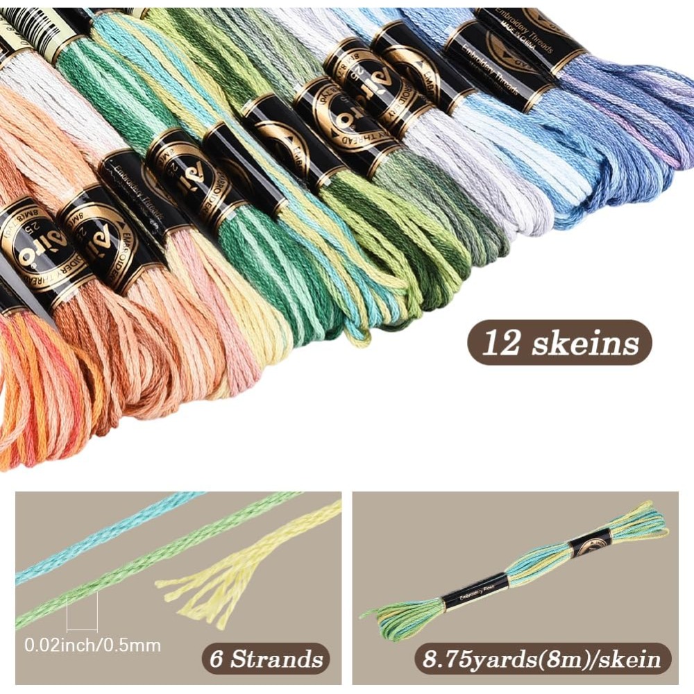 12 خيطًا، 105 ياردة، خيط تطريز - مراجعة Embroidery Floss Thread وسعره