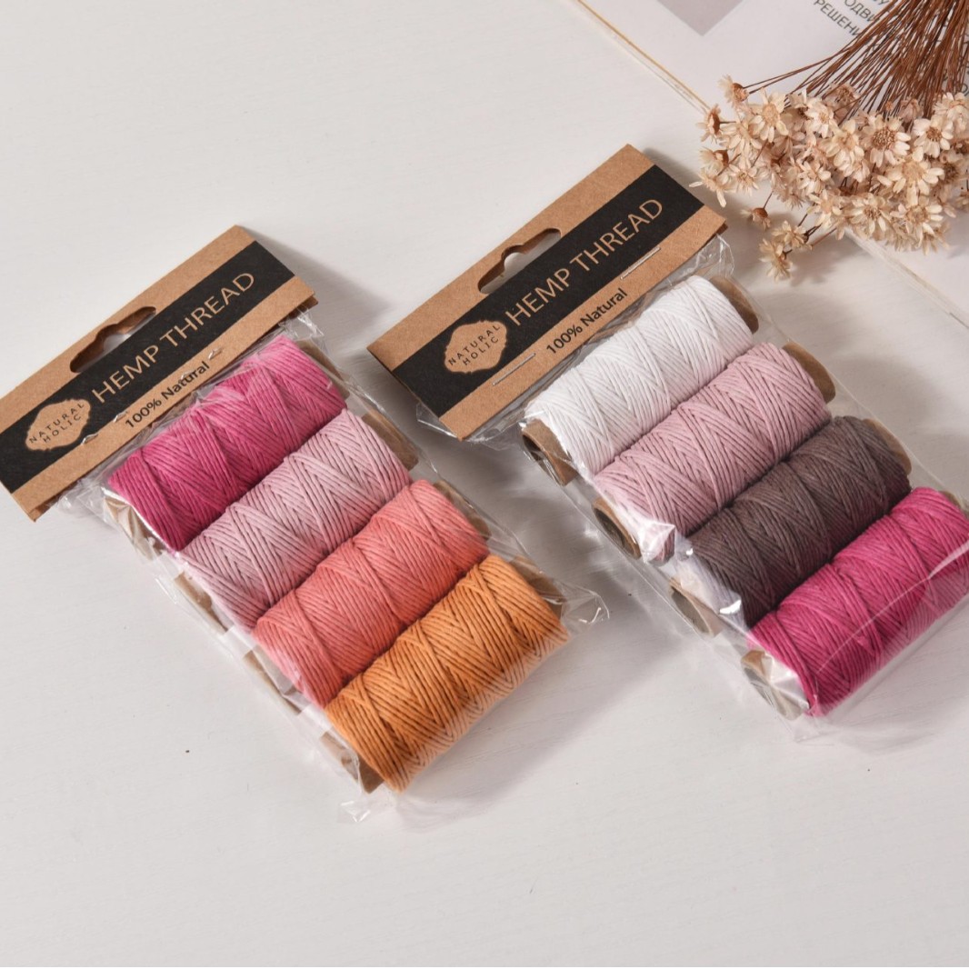 4 قطع من خيوط القنب المشمعة ال - مراجعة Textile And Sewing Supply وسعره