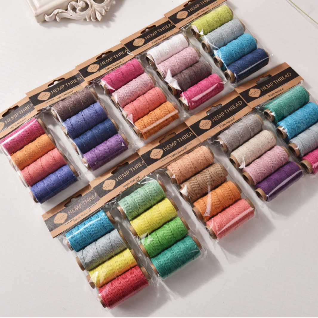 4 قطع من خيوط القنب المشمعة ال - مراجعة Textile And Sewing Supply وسعره